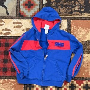Boys New York Giants NFL Team Apparel zip up hoodie